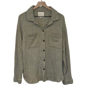 Thread & Supply | Gray/light green Knit | Long Sleeve Button Down | Size L